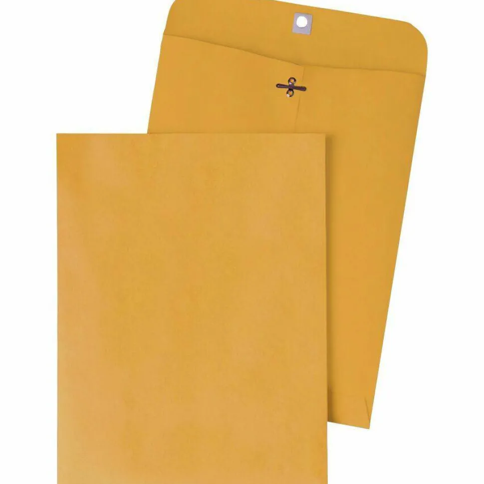 Quality Park Clasp Envelopes, #35, 5" x 7 1/2", Brown, Box Of 100