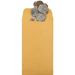 Quality Park #5 Coin Envelopes, Brown Kraft, Box Of 500