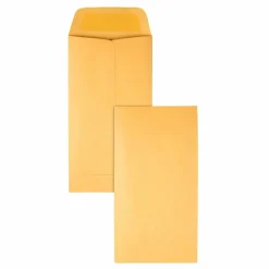 Quality Park #7 Coin Envelopes, Gummed Seal, Brown, Box Of 500
