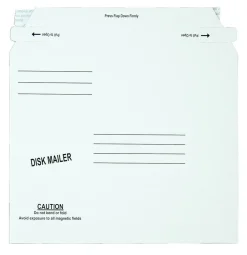 Quality Park Economy Disk/CD Mailers - Disc/Diskette - 7 1/2" Width x 6 1/8" Length - Self-sealing - Paperboard - 100 / Carton - White