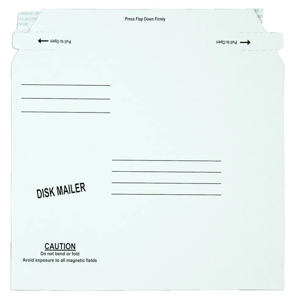 Quality Park Economy Disk/CD Mailers - CD/DVD - 6" Width x 8 5/8" Length - Self-sealing - White - Fiberboard - 25 / Box