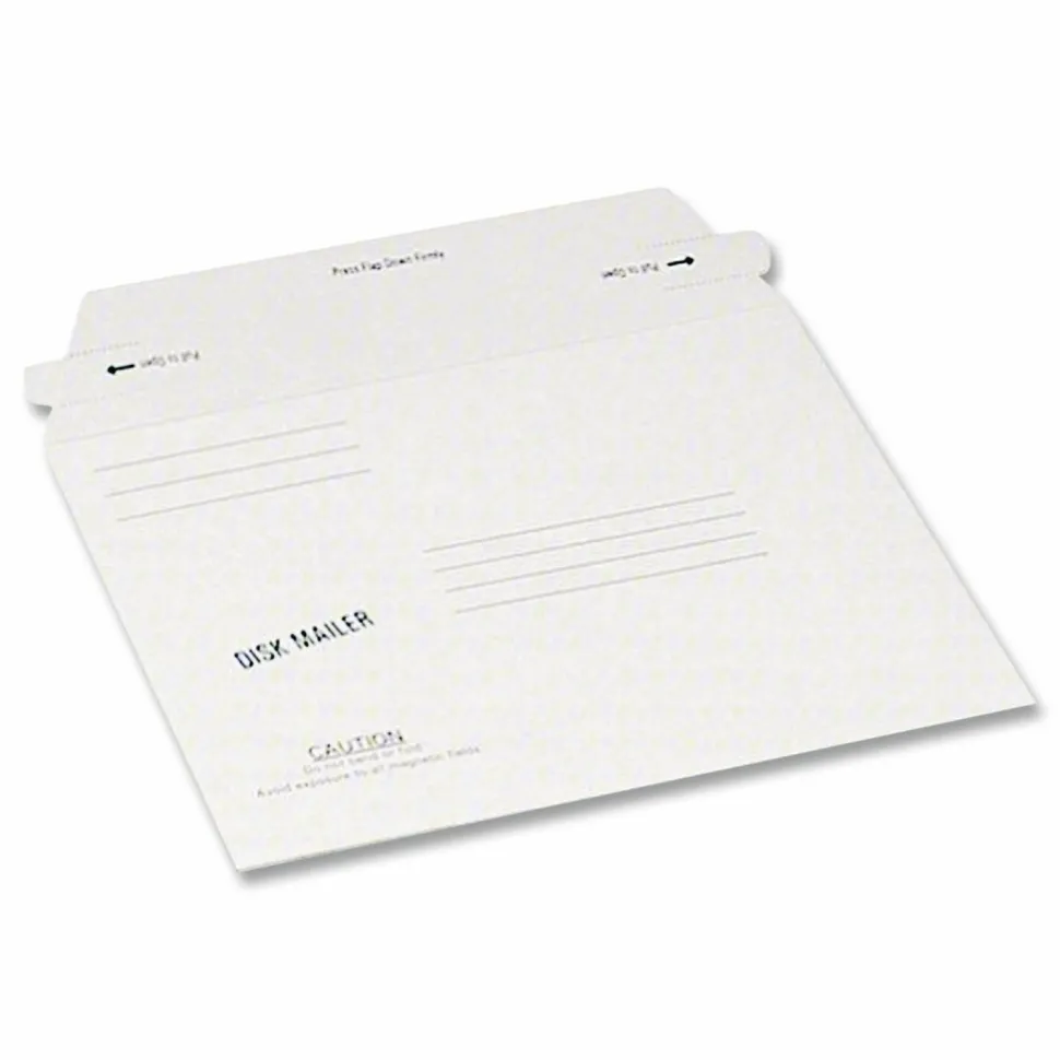 Quality Park Economy Disk/CD Mailers - CD/DVD - 6" Width x 8 5/8" Length - Self-sealing - White - Fiberboard - 25 / Box