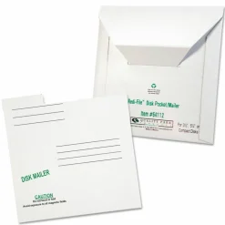 Quality Park 5 1/4" Economy Disk Mailers - Disc/Diskette - 6" Width x 5 7/8" Length - Paperboard - 10 / Pack - White
