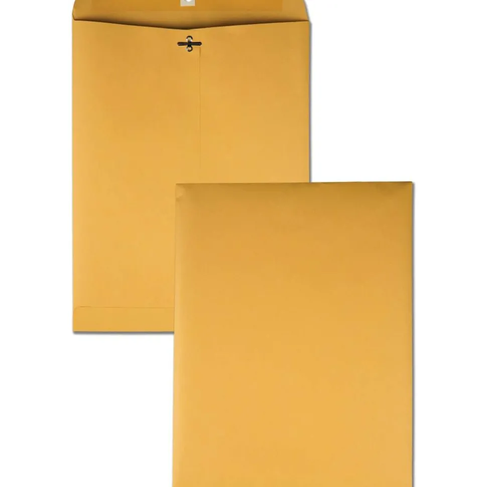 Quality Park Envelopes, 10" x 13", Clasp Closure, Brown, Box Of 250
