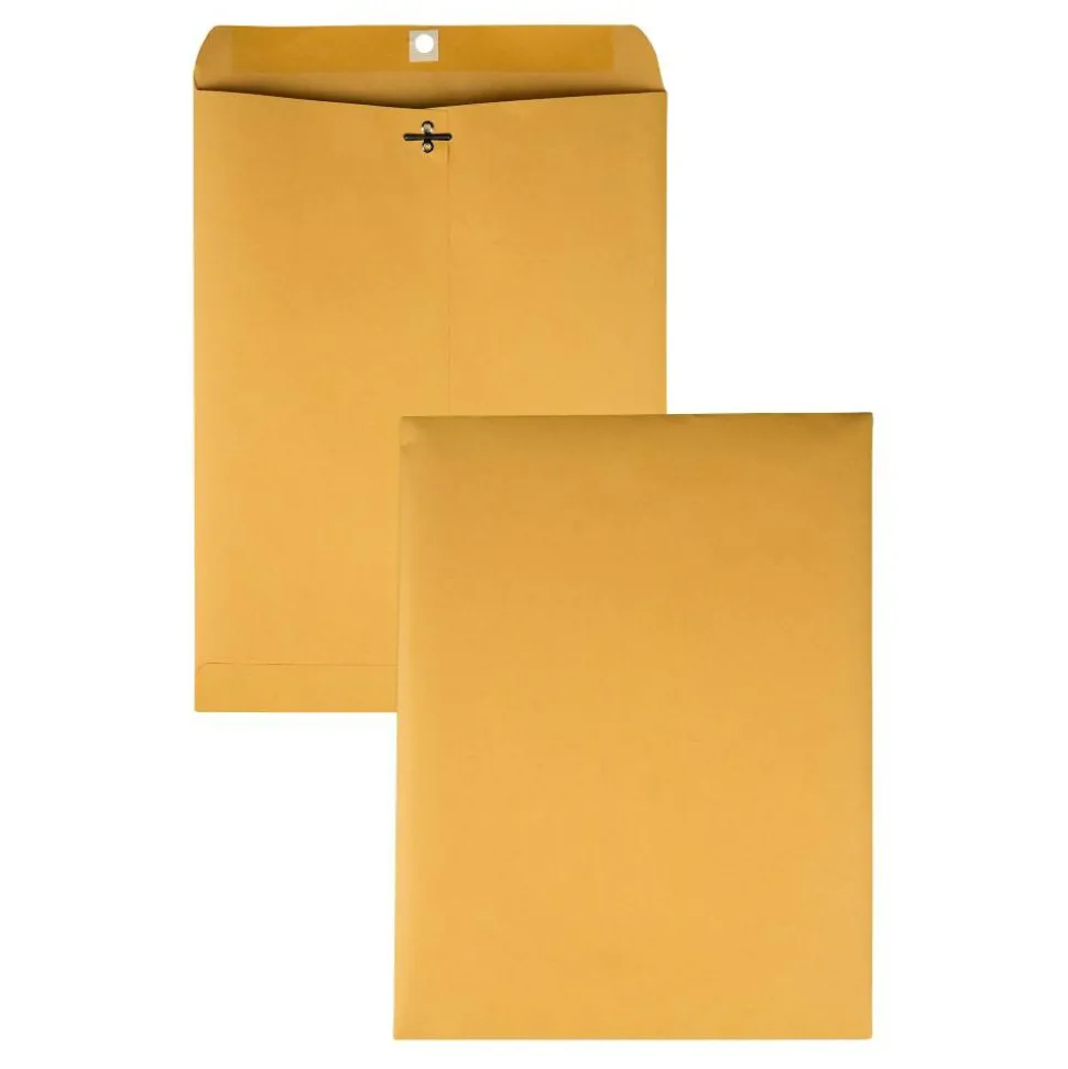 Quality Park Envelopes, 10" x 13", Clasp Closure, Brown, Box Of 250