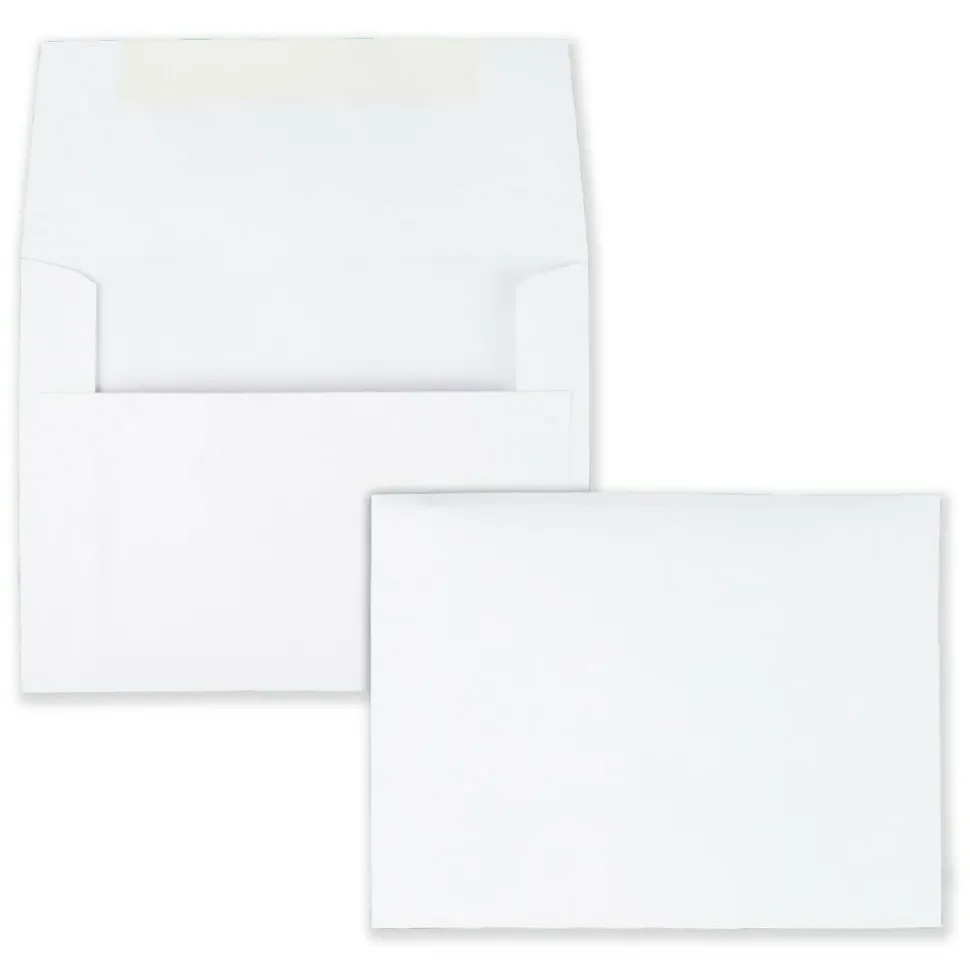 Quality Park Invitation Envelopes, 4 3/8" x 5 3/4", Gummed Seal, White, Box Of 100