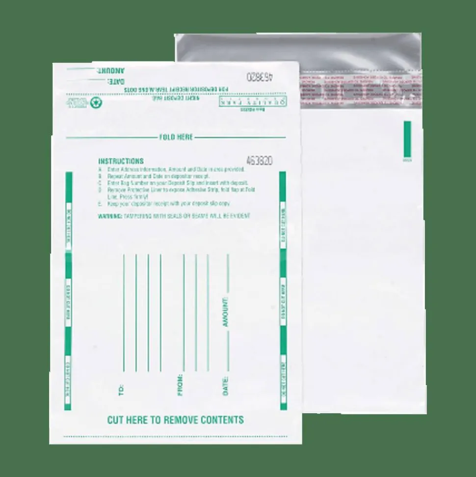 Quality Park Night Deposit Bags, 10" x 13", White, Pack Of 100