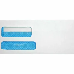 Quality Park #9 Redi-Seal Double-Window Security Envelopes, Left Windows (Top/Bottom), Self-Seal, White, Box Of 500