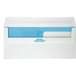 Quality Park #9 Redi-Seal Double-Window Security Envelopes, Left Windows (Top/Bottom), Self-Seal, White, Box Of 500