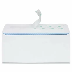 Quality Park #10 Redi-Strip Business Envelopes, Bottom Left Window, Self Adhesive, Window, White, Box Of 500
