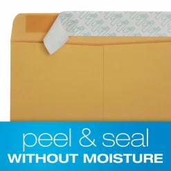 Quality Park Redi-Strip Catalog Envelopes, 9" x 12", Self-Adhesive, Brown Kraft, Box Of 100