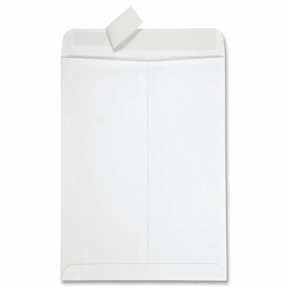 Quality Park Redi-Strip Plain Catalog Envelopes - Catalog - #10 1/2 - 9" Width x 12" Length - 28 lb - Peel & Seal - Wove - 100 / Box - White