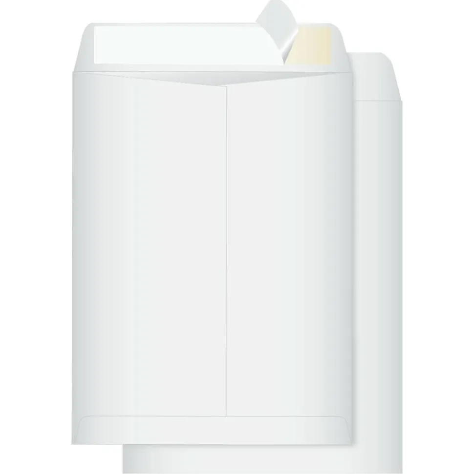 Quality Park Redi-Strip Plain Catalog Envelopes - Catalog - #10 1/2 - 9" Width x 12" Length - 28 lb - Peel & Seal - Wove - 100 / Box - White