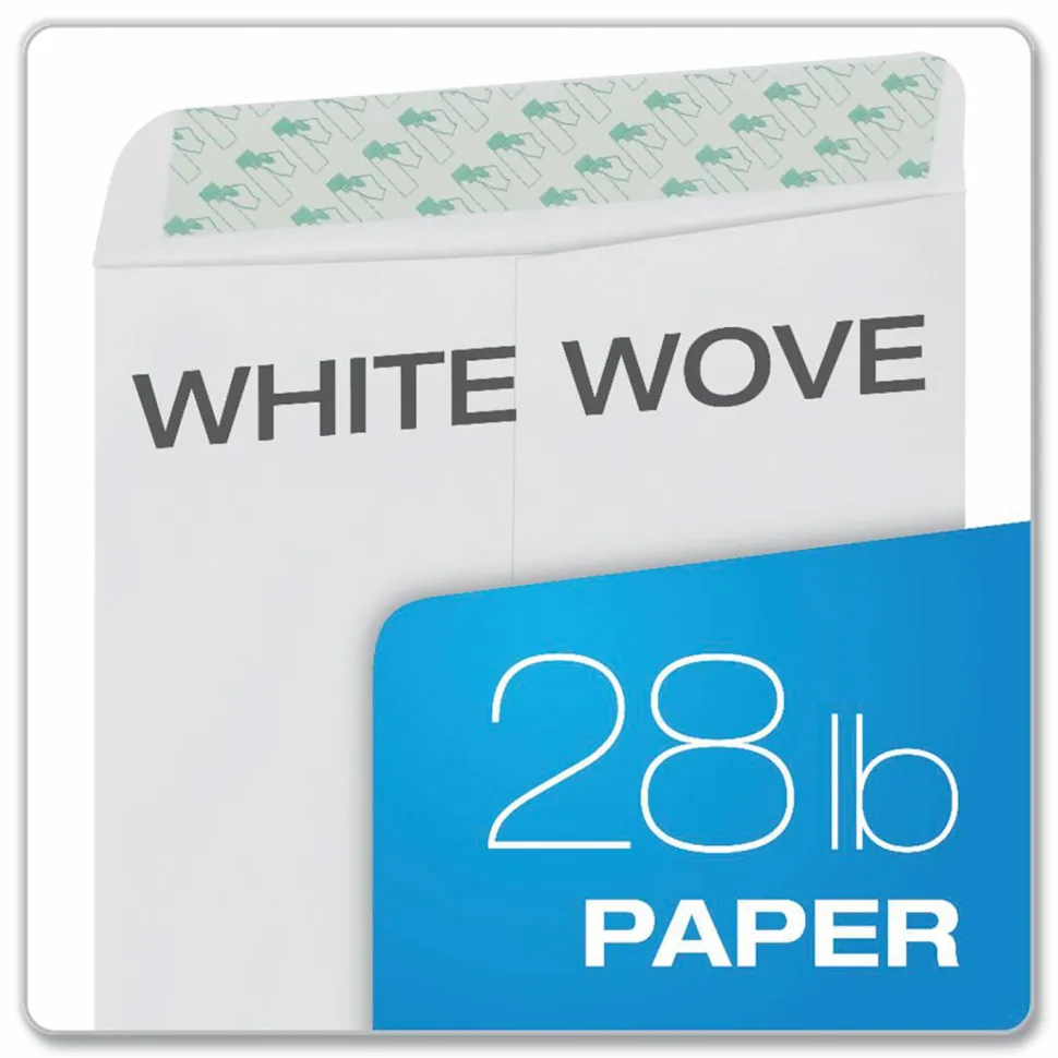 Quality Park Redi-Strip Plain Catalog Envelopes - Catalog - #10 1/2 - 9" Width x 12" Length - 28 lb - Peel & Seal - Wove - 100 / Box - White