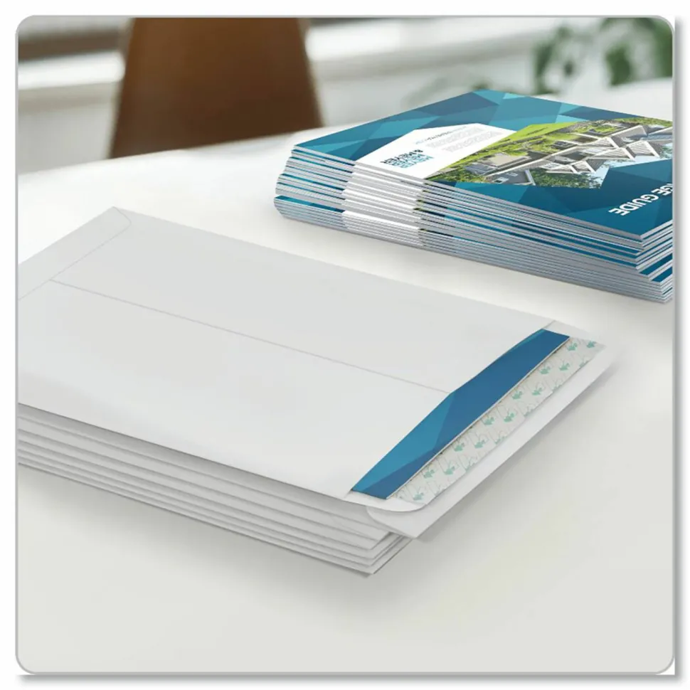 Quality Park Redi-Strip Plain Catalog Envelopes - Catalog - #10 1/2 - 9" Width x 12" Length - 28 lb - Peel & Seal - Wove - 100 / Box - White