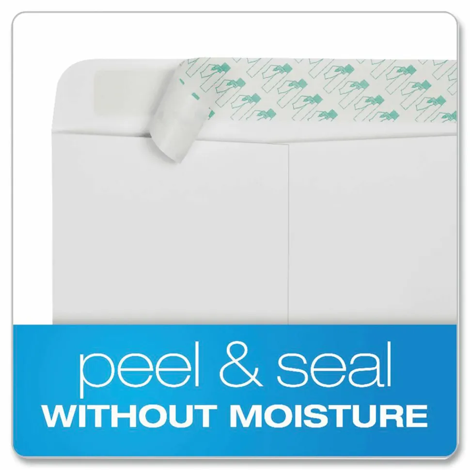 Quality Park Redi-Strip Plain Catalog Envelopes - Catalog - #10 1/2 - 9" Width x 12" Length - 28 lb - Peel & Seal - Wove - 100 / Box - White