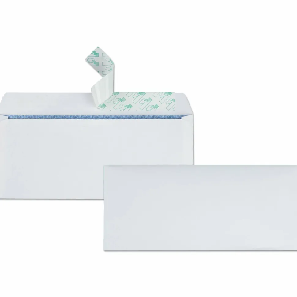 Quality Park Redi-Strip Regular Business Envelopes - Security - #10 - 9 1/2" Width x 4 1/8" Length - 24 lb - Self-sealing - Wove - 500 / Box - White