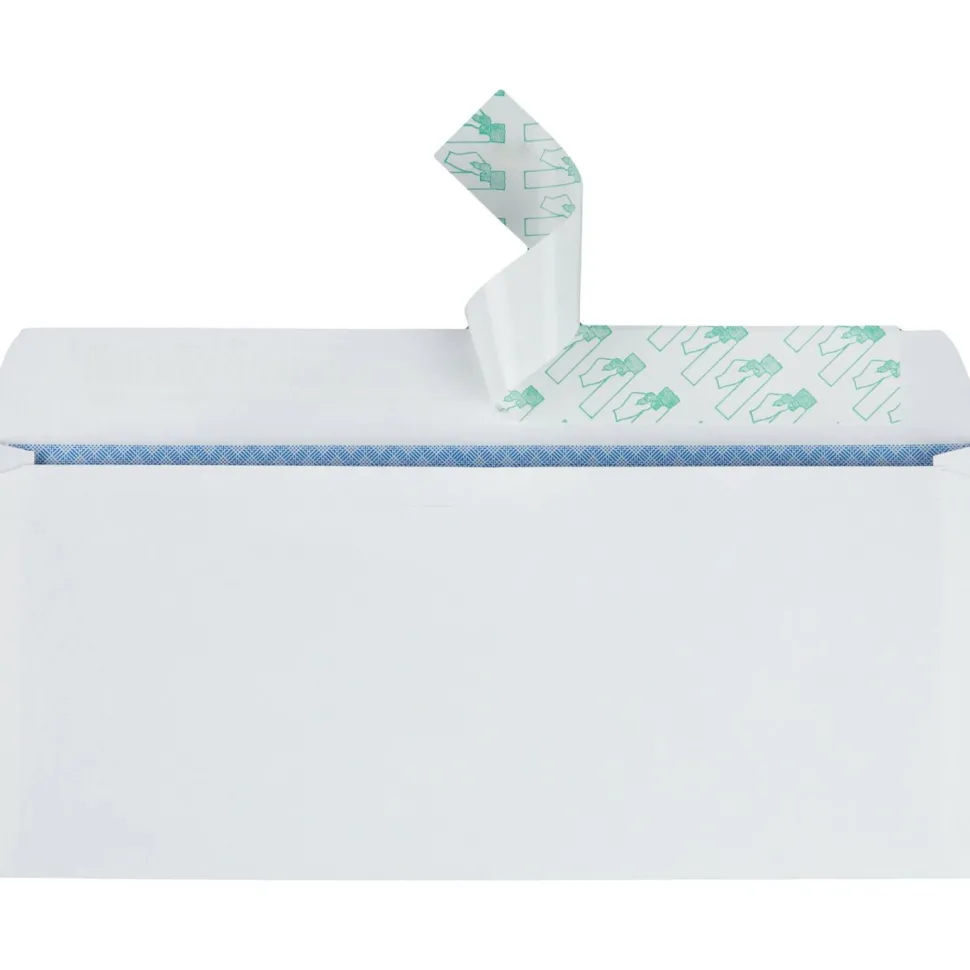 Quality Park Redi-Strip Regular Business Envelopes - Security - #10 - 9 1/2" Width x 4 1/8" Length - 24 lb - Self-sealing - Wove - 500 / Box - White