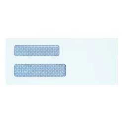 Quality Park #8 Reveal-N-Seal Business Security Double-Window Envelopes, Left Windows (Top/Bottom), White, Box Of 500