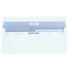 Quality Park #8 Reveal-N-Seal Business Security Double-Window Envelopes, Left Windows (Top/Bottom), White, Box Of 500