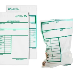 Quality Park Tamper-Evident Cash Transmittal Bags With Redi-Strip, 6