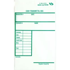 Quality Park Tamper-Evident Cash Transmittal Bags With Redi-Strip, 6