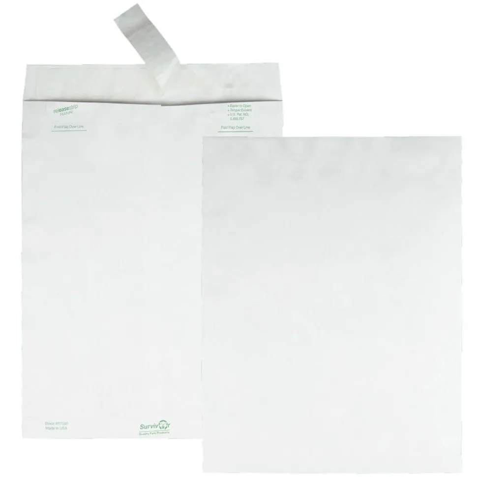 Quality Park Tyvek Envelopes, 10" x 13", White, Box Of 100