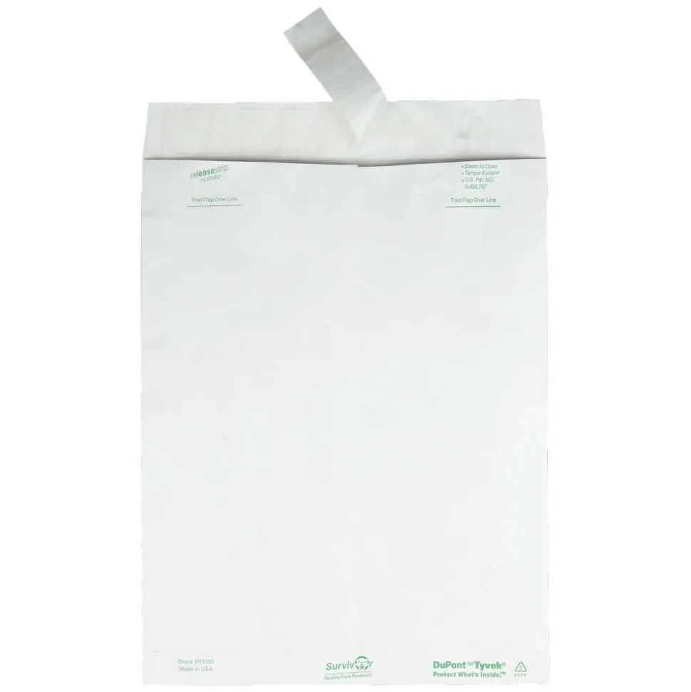 Quality Park Tyvek Envelopes, 10" x 13", White, Box Of 100