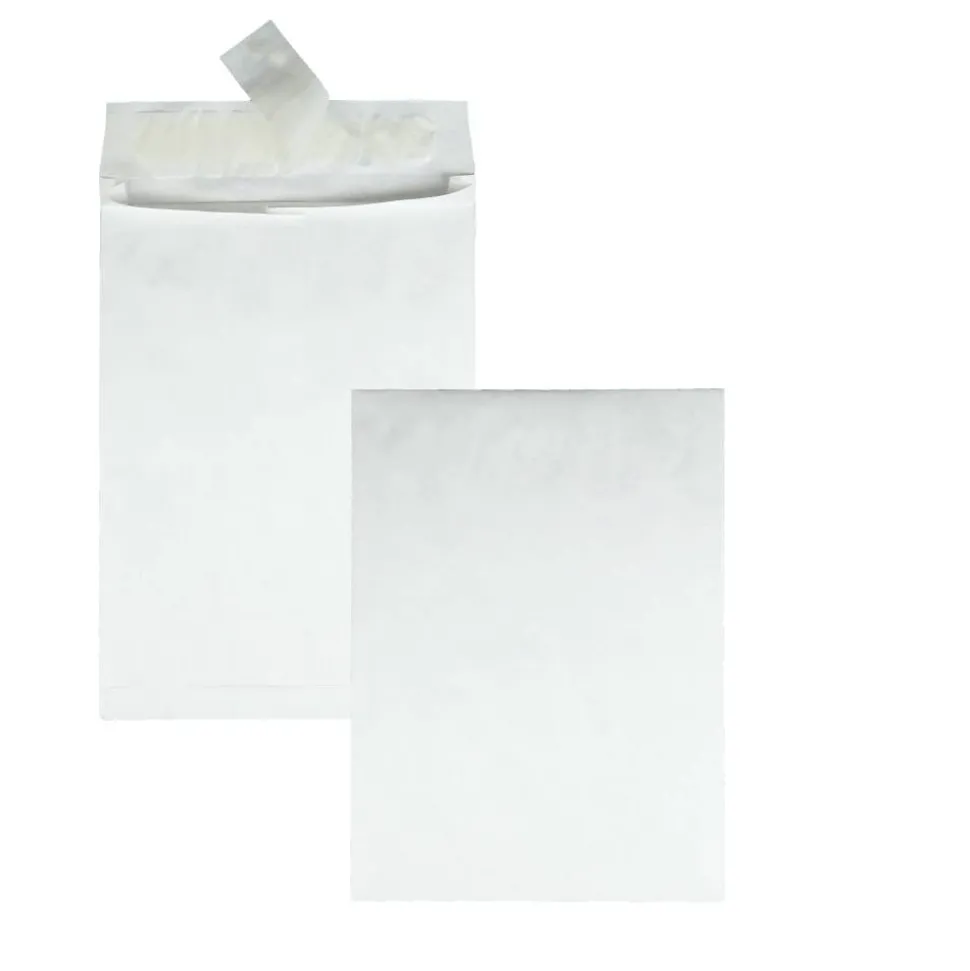 Quality Park Tyvek Expansion 10" x 13" x 1 1/2" Envelopes, 14 Lb, Self-Adhesive Closure, White, Carton Of 100