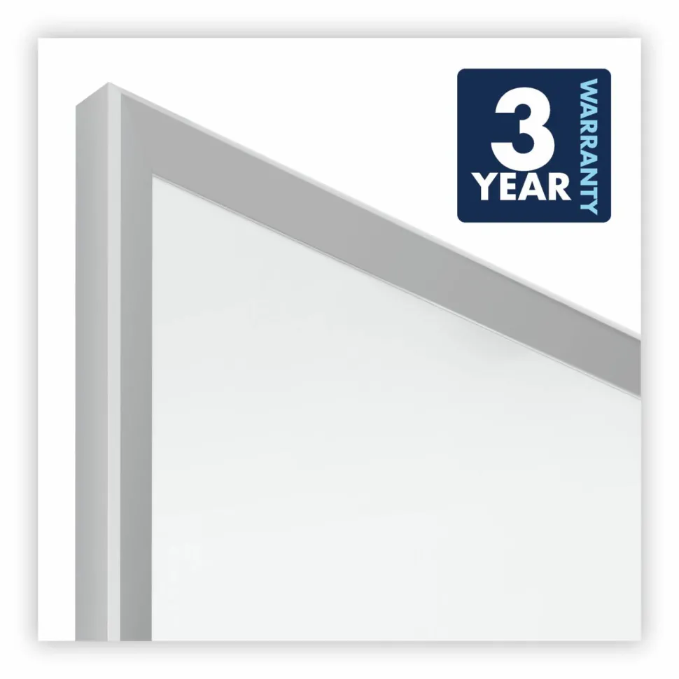Quartet Classic Total Erase Non-Magnetic Melamine Dry-Erase Whiteboard, 36" x 24", Aluminum Frame With Silver Finish