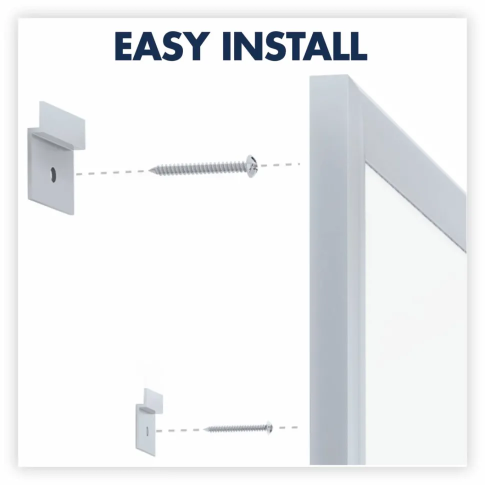 Quartet Classic Total Erase Non-Magnetic Melamine Dry-Erase Whiteboard, 36" x 24", Aluminum Frame With Silver Finish