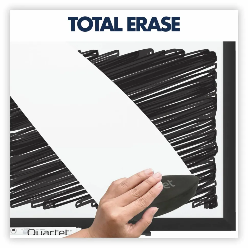 Quartet Classic Total Erase Non-Magnetic Melamine Dry-Erase Whiteboard, 36" x 24", Aluminum Frame With Silver Finish