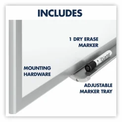 Quartet Classic Total Erase Non-Magnetic Melamine Dry-Erase Whiteboard, 36