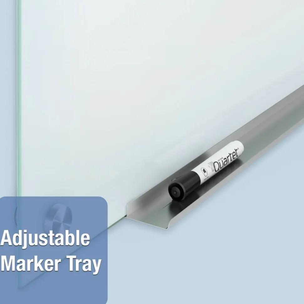 Quartet Infinity Magnetic Glass Unframed Dry-Erase Whiteboard, 72" x 48", White