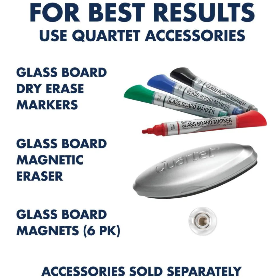 Quartet Infinity Magnetic Glass Unframed Dry-Erase Whiteboard, 72" x 48", White