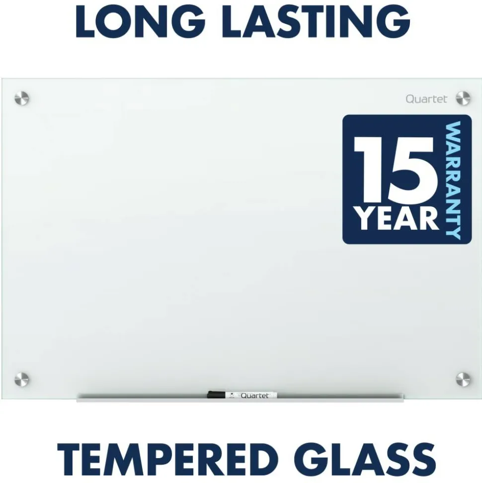 Quartet Infinity Magnetic Glass Unframed Dry-Erase Whiteboard, 72" x 48", White