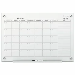 Quartet Infinity Magnetic Glass Calendar Board, Monthly Planning/Scheduling, 48