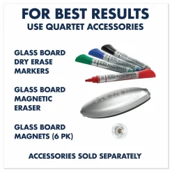 Quartet Infinity Magnetic Glass Calendar Board, Monthly Planning/Scheduling, 48