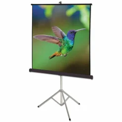 Quartet Portable Tripod Projection Screen, 60 x 60, White Matte Finish