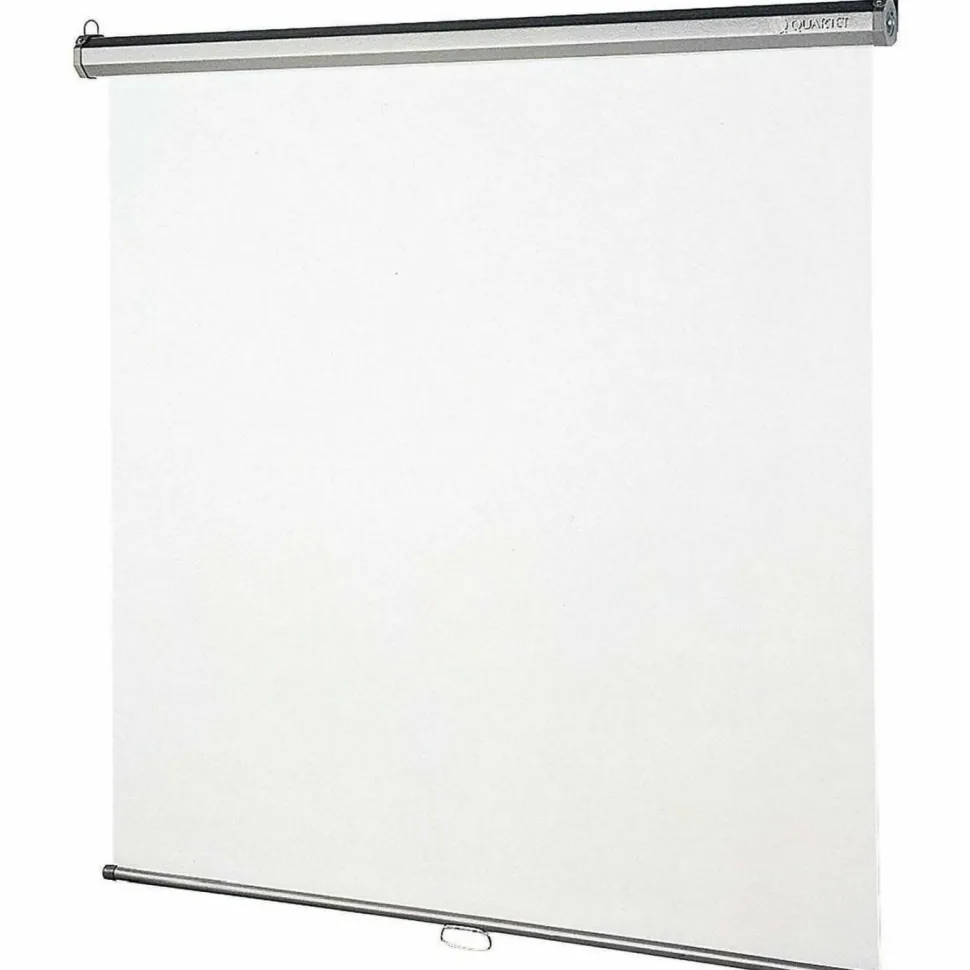 Quartet Wall/Ceiling Projector Screen, 96" x 96", Black/Matte White