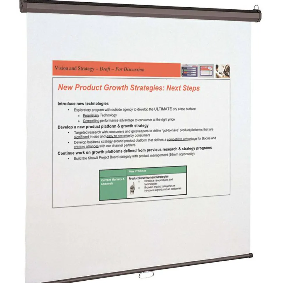 Quartet Wall or Ceiling Projection Screen, 84 x 84, White Matte Finish