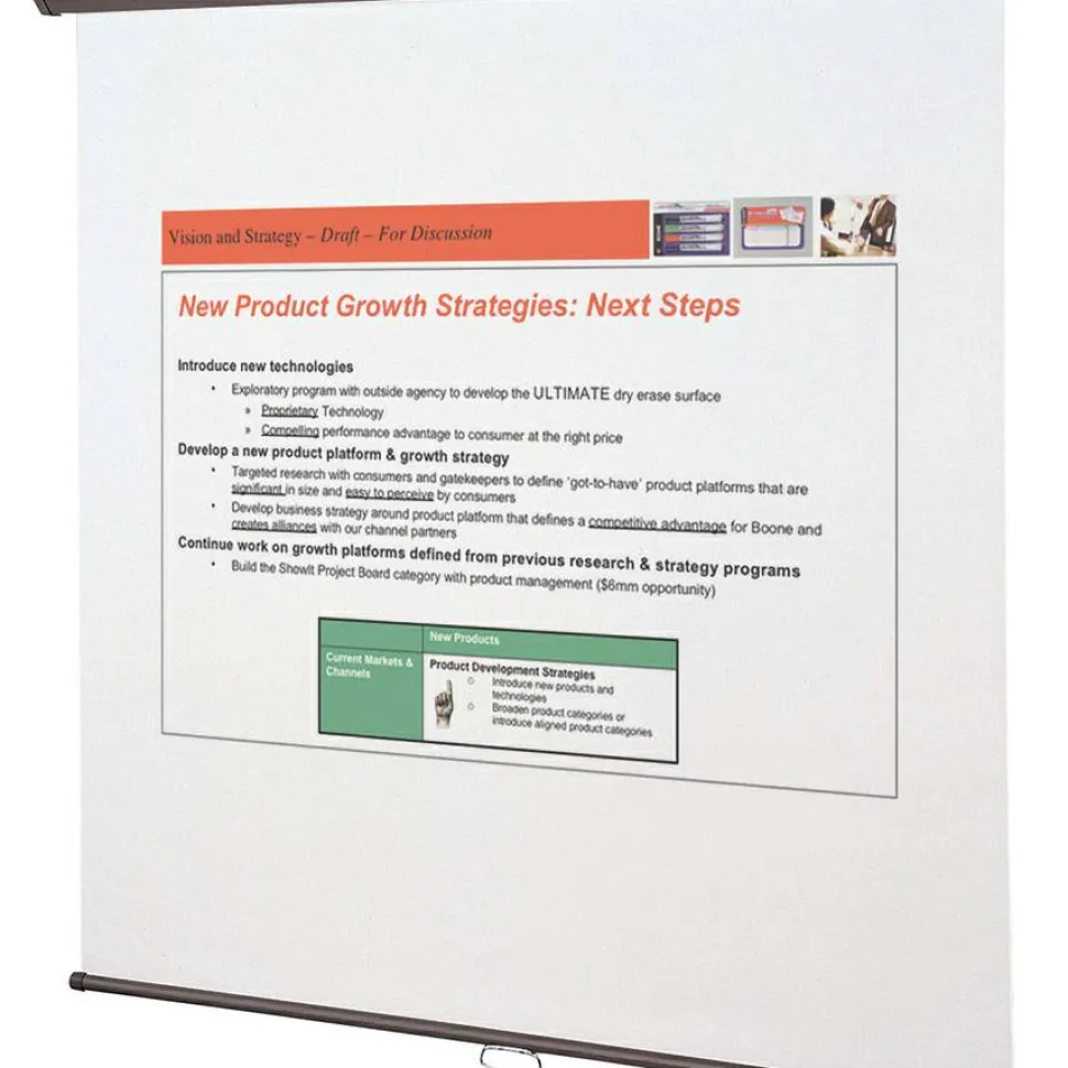 Quartet Wall or Ceiling Projection Screen, 84 x 84, White Matte Finish