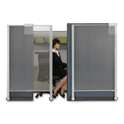 Quartet Workstation Privacy Screen, Silver