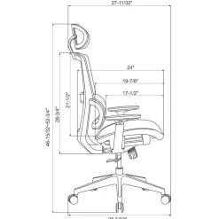 Radano Mesh High-Back Executive Office Chair, Black, BIFMA Compliant