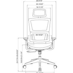 Radano Mesh High-Back Executive Office Chair, Black, BIFMA Compliant