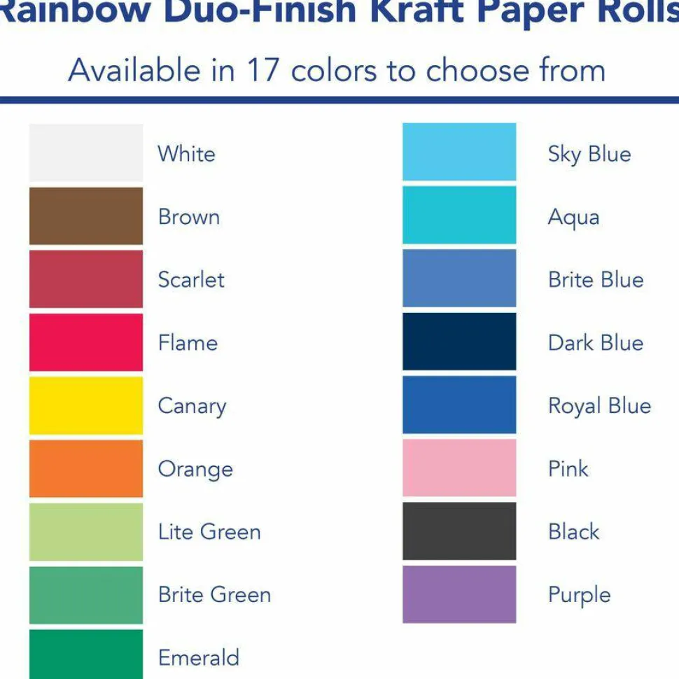 Rainbow Colored Kraft Duo-Finish Kraft Paper