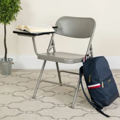Ralph Premium Steel Folding Chair with Right Handed Tablet Arm