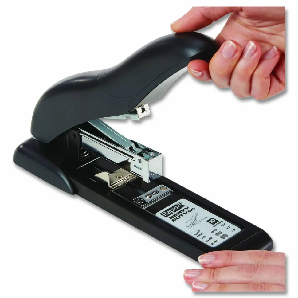 Rapid HD80 Personal Heavy-Duty Stapler, Black