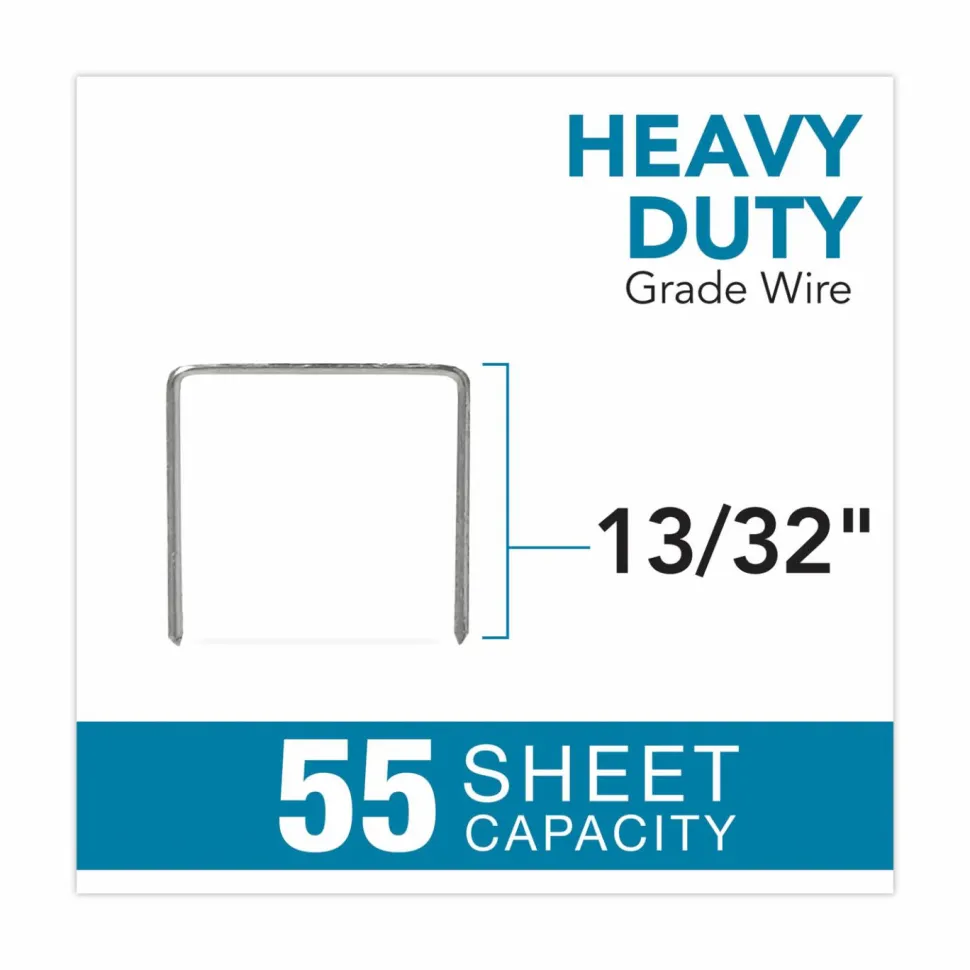 Rapid Heavy-Duty Stapler Cartridge, 3/8", Green, 210 Per Cartridge, Pack of 5 Cartridges