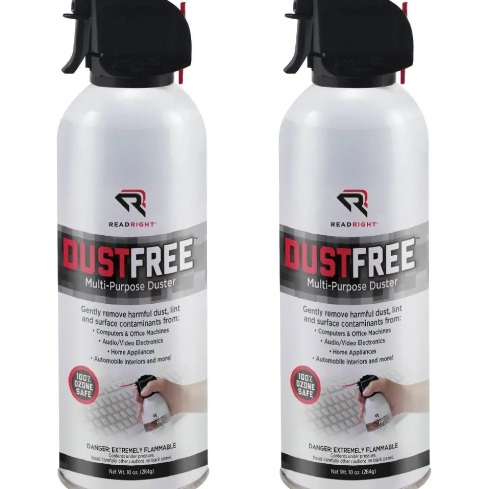 Read Right DustFree Multipurpose Duster, 10 oz Can, 2/Pack